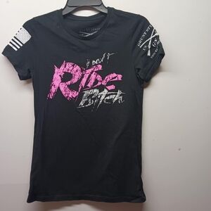 Grunt Style Black T-Shirt with White Graphic